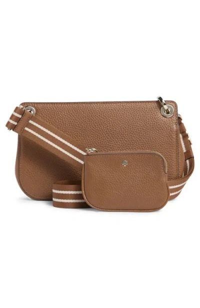 Kate Spade New York Small Flap Crossbody Bag And Pouch In Brown