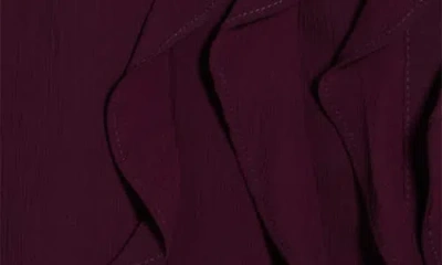 Adrianna Papell Ruffle Front Button-up Shirt In Brown