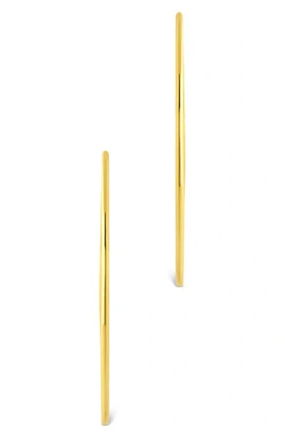 Sterling Forever Laura Crescent Hoop Earrings In Gold