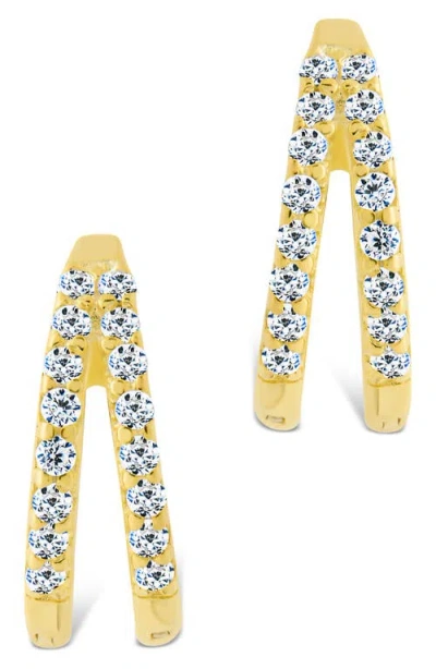 Sterling Forever Gabriella Set Of 2 Huggie Hoop Earrings In Gold