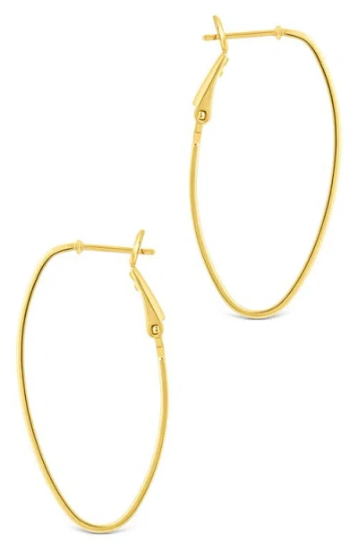 Sterling Forever Clarinda Oval Statement Hoop Earrings In Gold
