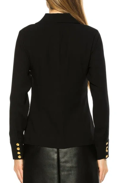 Alexia Admor Leland Button-up Shirt In Black