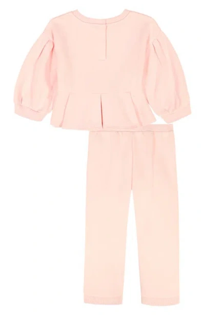 Juicy Couture Kids' Velour Ruffle Hem Top & Pants Set In Pink