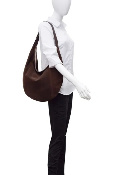 New Amsterdam Leatherworks Wyatt Oversized Leather Hobo Bag In Brown