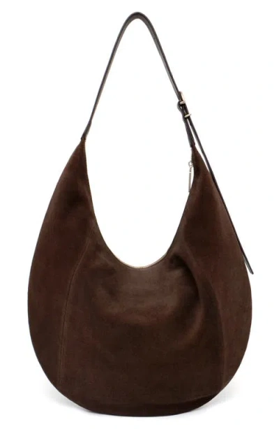New Amsterdam Leatherworks Wyatt Oversized Leather Hobo Bag In Brown