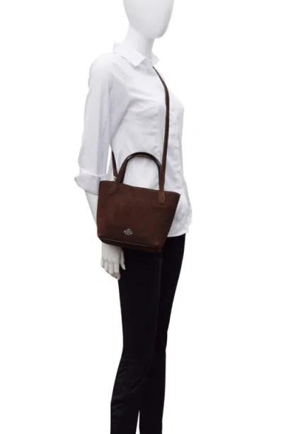 New Amsterdam Leatherworks Asher Tote Leather Crossbody Bag In Brown