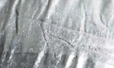 Purple Brand Foil Down Puffer Vest In Silver