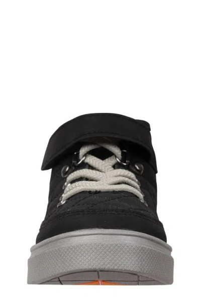 Oomphies Kids' Wrenley Diamond Quilted High Top Sneaker In Black