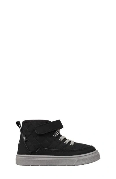 Oomphies Kids' Wrenley Diamond Quilted High Top Sneaker In Black
