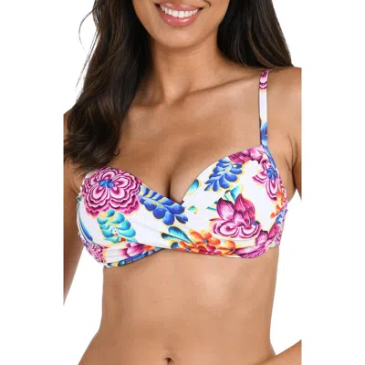 La Blanca Paradiso Wrap Bikini Top In Multi