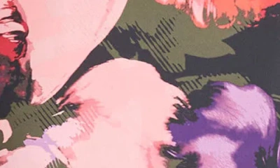 Maggy London Floral Ruffle Sleeve Midi Dress In Multi