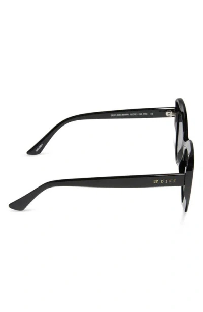 Diff Melody 52mm Polarized Gradient Cat Eye Sunglasses In Black