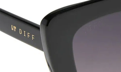 Diff Melody 52mm Polarized Gradient Cat Eye Sunglasses In Black