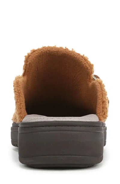 Lifestride Women's Vibe-cozy Washable Round Toe Mule Clogs In Brown