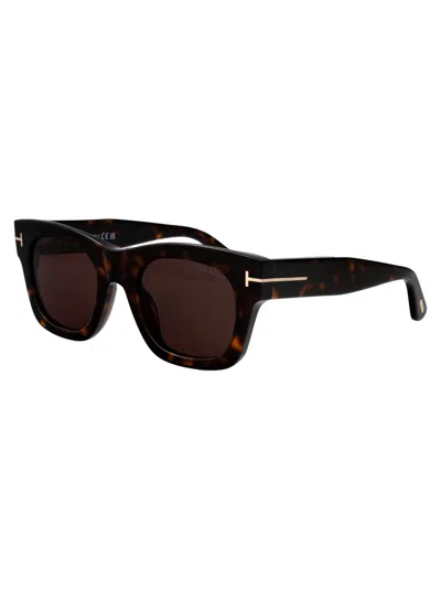 Tom Ford Eyewear Square Frame Sunglasses In Brown