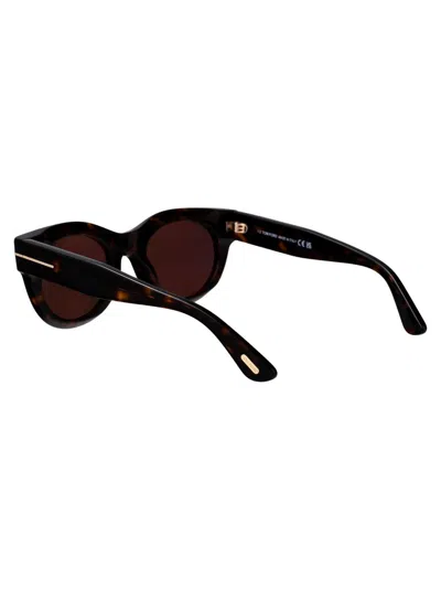 Tom Ford Round-frame Sunglasses In Brown