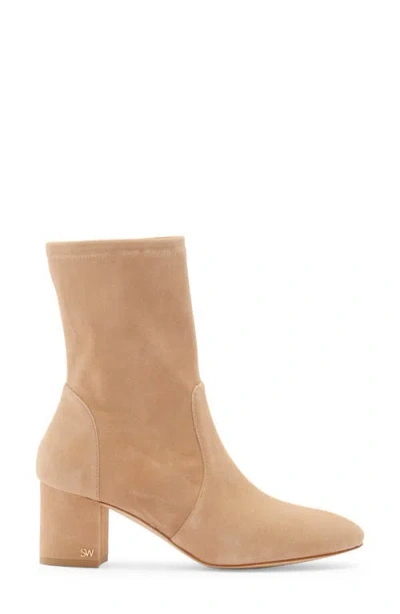 Stuart Weitzman Ariana Sock Bootie In Neutral