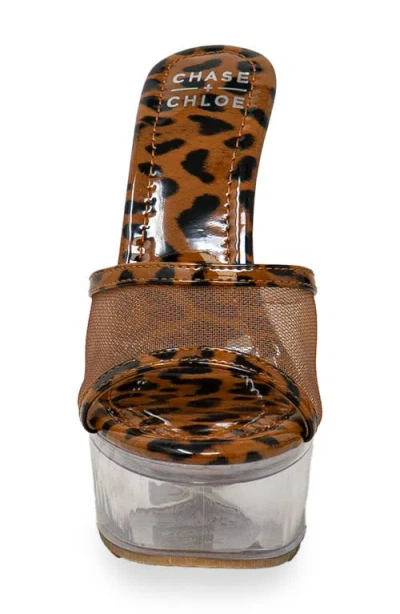 Chase & Chloe Chase And Chloe Mesh Strap Platform Sandal In Multi