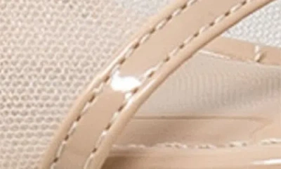 Chase & Chloe Chase And Chloe Mesh Strap Platform Sandal In Neutral