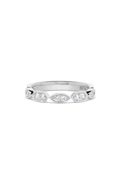 H.j. Namdar 14k White Gold Diamond Stackable Ring In Gold