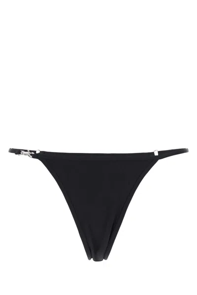Gimaguas Black Stretch Nylon Carolina Swimming Thong In Black