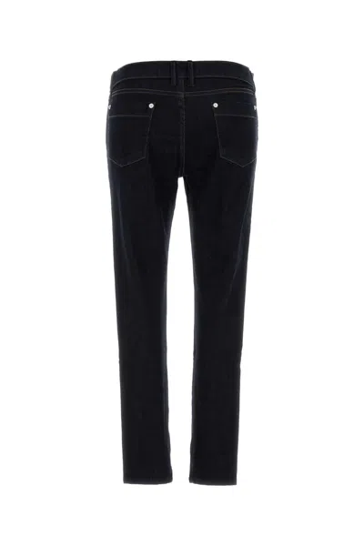 Gimaguas Five-pocket Stretch Denim High-waisted Trousers In Black