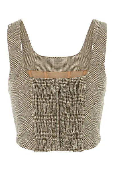 Giuseppe Di Morabito Square Neckline Sleeveless Cropped Top In Multi