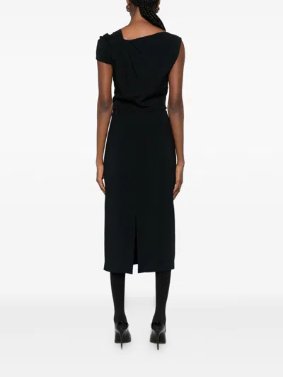 Givenchy Black Stretch Cady Dress In Black