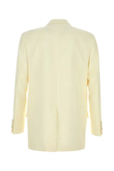 Gucci Modern Tech Blazer Featuring Structured Shoulders In Yellow