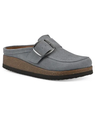 White Mountain Women's Bueno Footbed Clogs In Gray