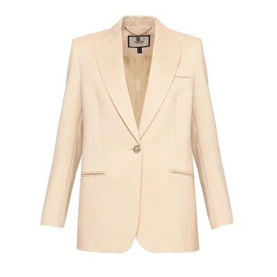 Nissa Women's Neutrals Rhinestone-embellished Blazer In Neutral