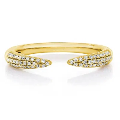 Aaria London Women's Claw Ring - Gold In Gold