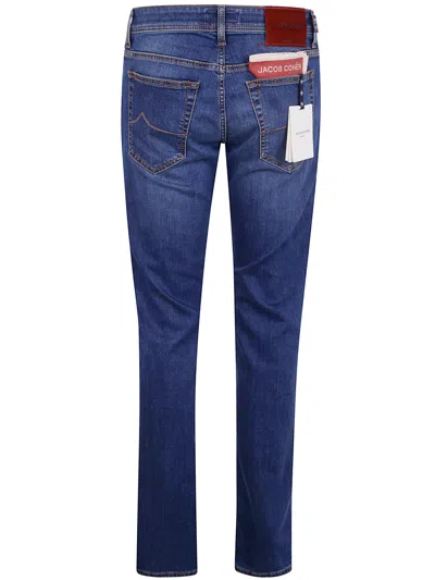 Jacob Cohen Slim Fit Five Pocket Denim Trousers In Blue