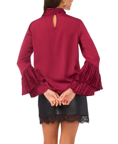 Vince Camuto Women's Ruffle Long Sleeve Top In Purple