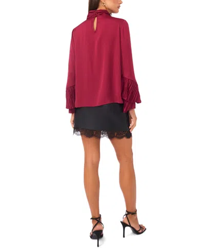 Vince Camuto Women's Ruffle Long Sleeve Top In Purple