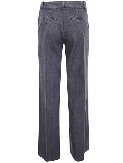 Kiltie "andrea" Wide Leg Trousers In Gray