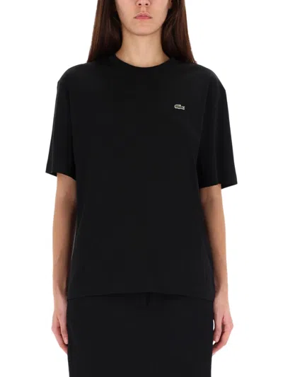 Lacoste Tshirt With Logo In Black
