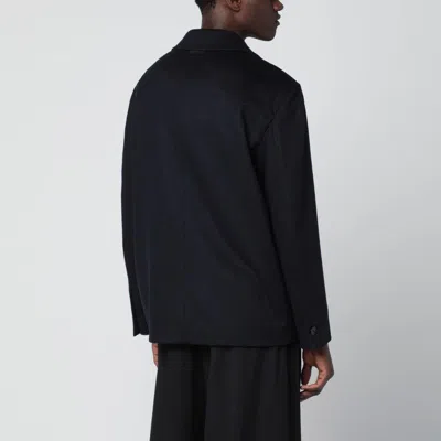 Lardini Blue Zip-up Wool Jacket In Blue