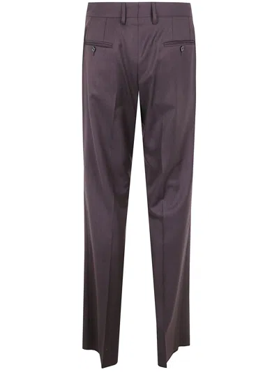 Lardini Drop Regular Trousers In Purple