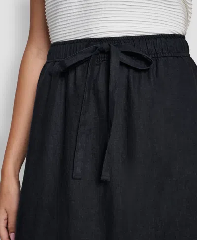 Dkny Women's A-line Pull-on Skirt In Black