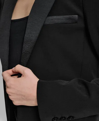 Dkny Women's Cropped Long Sleeve Jacket In Black