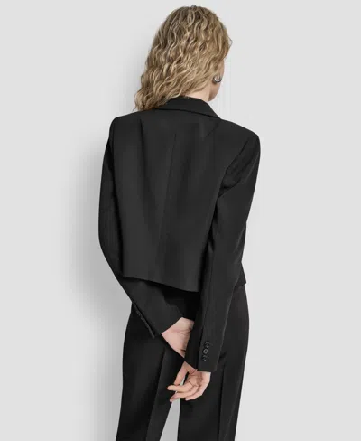 Dkny Women's Cropped Long Sleeve Jacket In Black