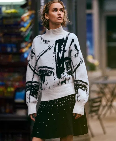 Dkny Women's Intarsia Oversized Sweater In Multi