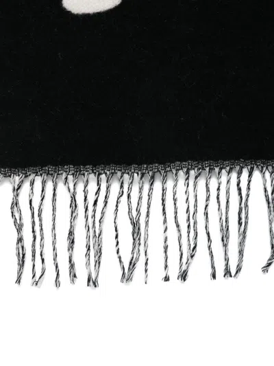 Marc Jacobs Marc Is Joy Scarf In Black And White Wool  In Black