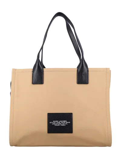 Marc Jacobs Large Canvas Tote Bag With Top Handles In Neutral