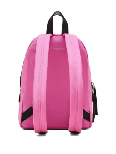 Marc Jacobs Medium Pink Nylon Backpack With Leather Accents In Pink