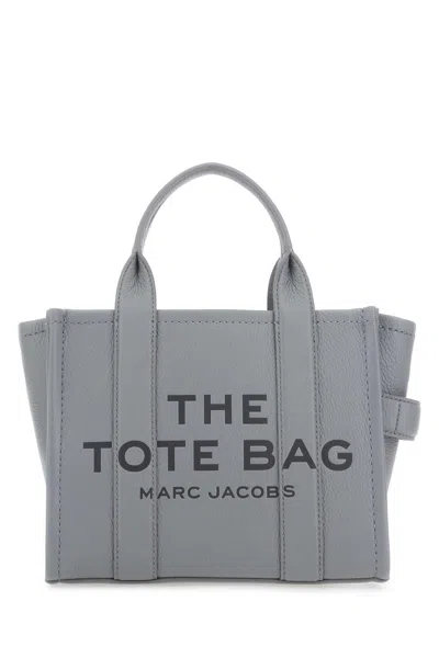 Marc Jacobs Grey Leather Mini The Tote Bag Handbag In Gray