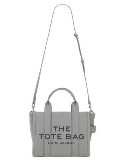 Marc Jacobs Grey Leather Mini The Tote Bag Handbag In Gray