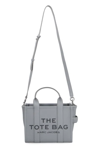 Marc Jacobs Grey Leather Mini The Tote Bag Handbag In Gray