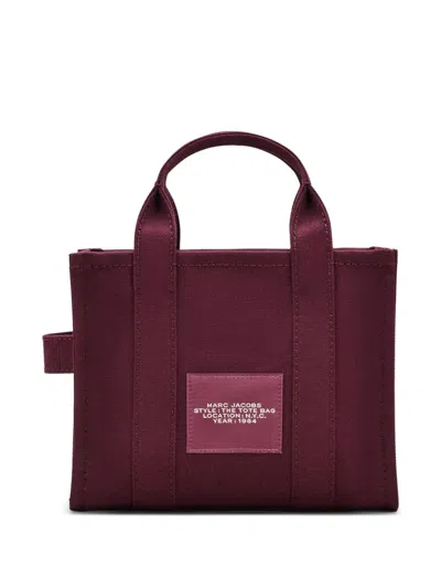 Marc Jacobs Small Canvas Tote Bag With Adjustable Strap In Burgundy